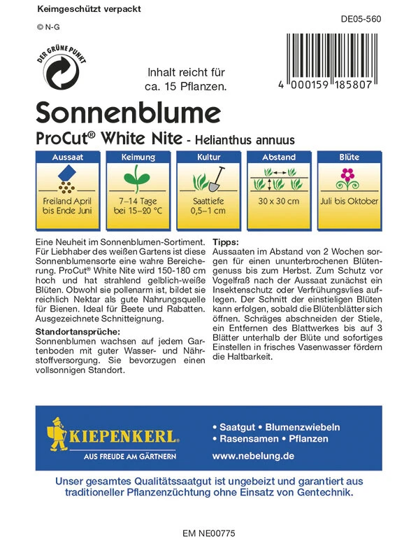 Sonnenblumen ProCut® White Nite
