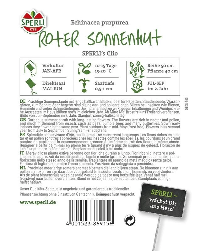 Sonnenhut SPERLING`s Clio – Bild 2