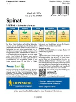 Spinat Helios (PowerSaat), Schossfest Und Widerstandsfähig