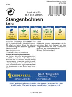 Stangenbohnen Limka Flachhülsig