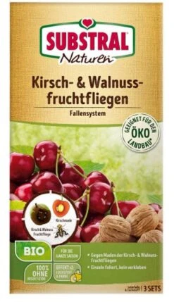Substral Naturen, Kirsch- & Walnuss Fruchtfliegen Fallensystem, 3 Sets