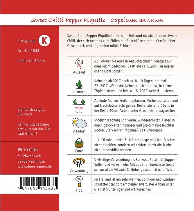 Sweet Chili Peper Piquillo (Paprika/ Pepperoni) Geschmack: Angenehm Milde Schärfe – Bild 2