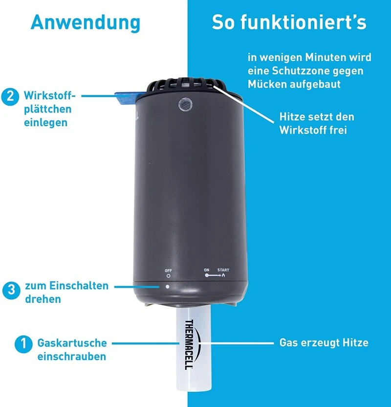 Thermacell Mückenabwehr Protect, Innovatives Mückenschutz Standgerät – Bild 3