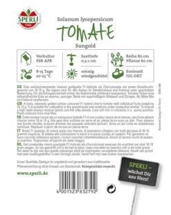 Tomate Sungold F1, Wohlschmeckende Cherrytomate Auch Fürs Gewächshaus