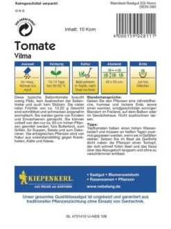 Tomaten Balkontomate Vilma, Ertragreich Buschig-wachsende Balkontomate Für Terrasse Beete Und Töpfe