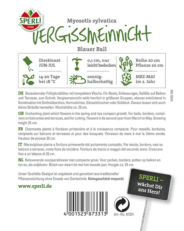 Vergißmeinnicht Blauer Ball – Bild 2