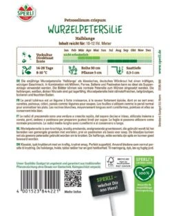 Wurzelpetersilie Halblange, Blätter Und Wurzel Vielseitig Verwendbar, Lagerfähig, Saatgut Von Sperli