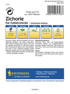 Zichorie Für Futterzwecke - Mega-Pack 30g