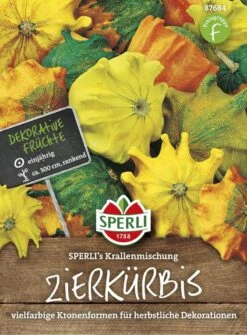 Zierkürbis SPERLI's Krallenmischung, Vielfarbige Kronenformen Für Herbstliche Dekoration