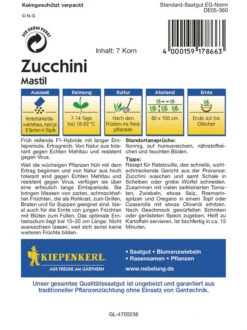 Zucchini Mastil Grün Resistent
